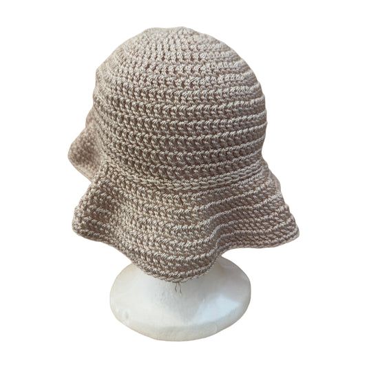 Crochet Cream Nylon Thread Safari Hat (OS)