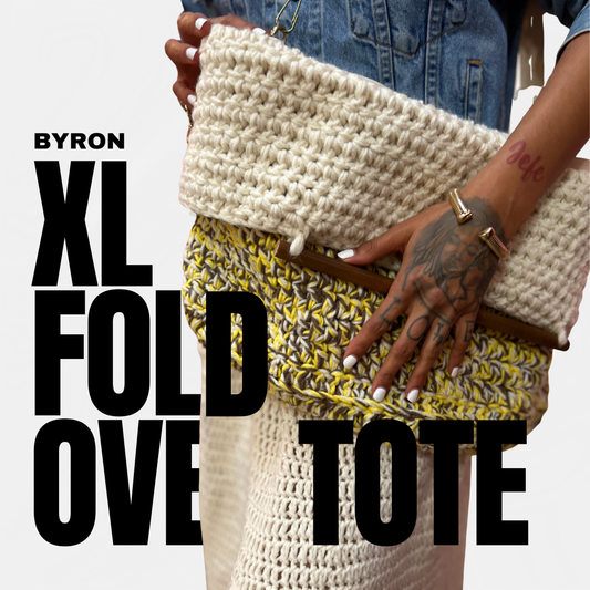 BYRON XL Fold-Over Tote – Hooked with Byron